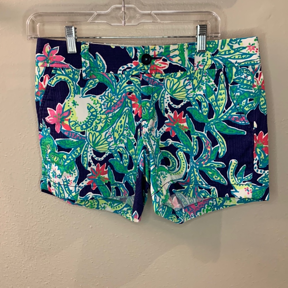 Lilly Pulitzer blue green Callahan shorts size 6